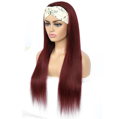 Burgundy Headband Wig