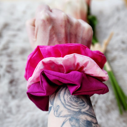 Pink Cotton Hair Scrunchie