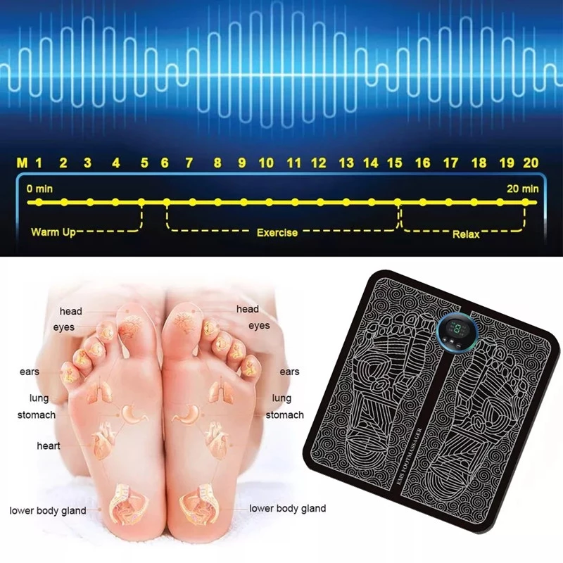 Electric EMS Foot Massager Pad