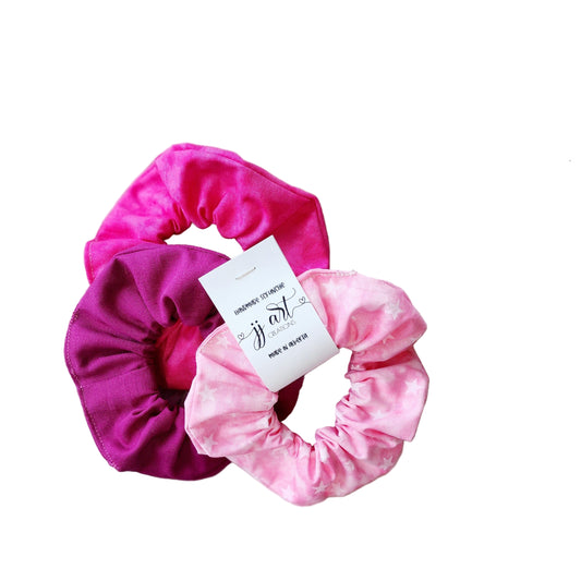 Pink Cotton Hair Scrunchie