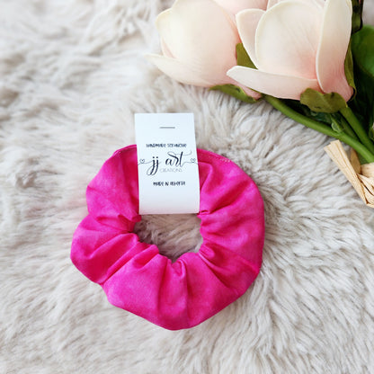 Pink Cotton Hair Scrunchie