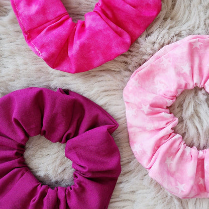 Pink Cotton Hair Scrunchie